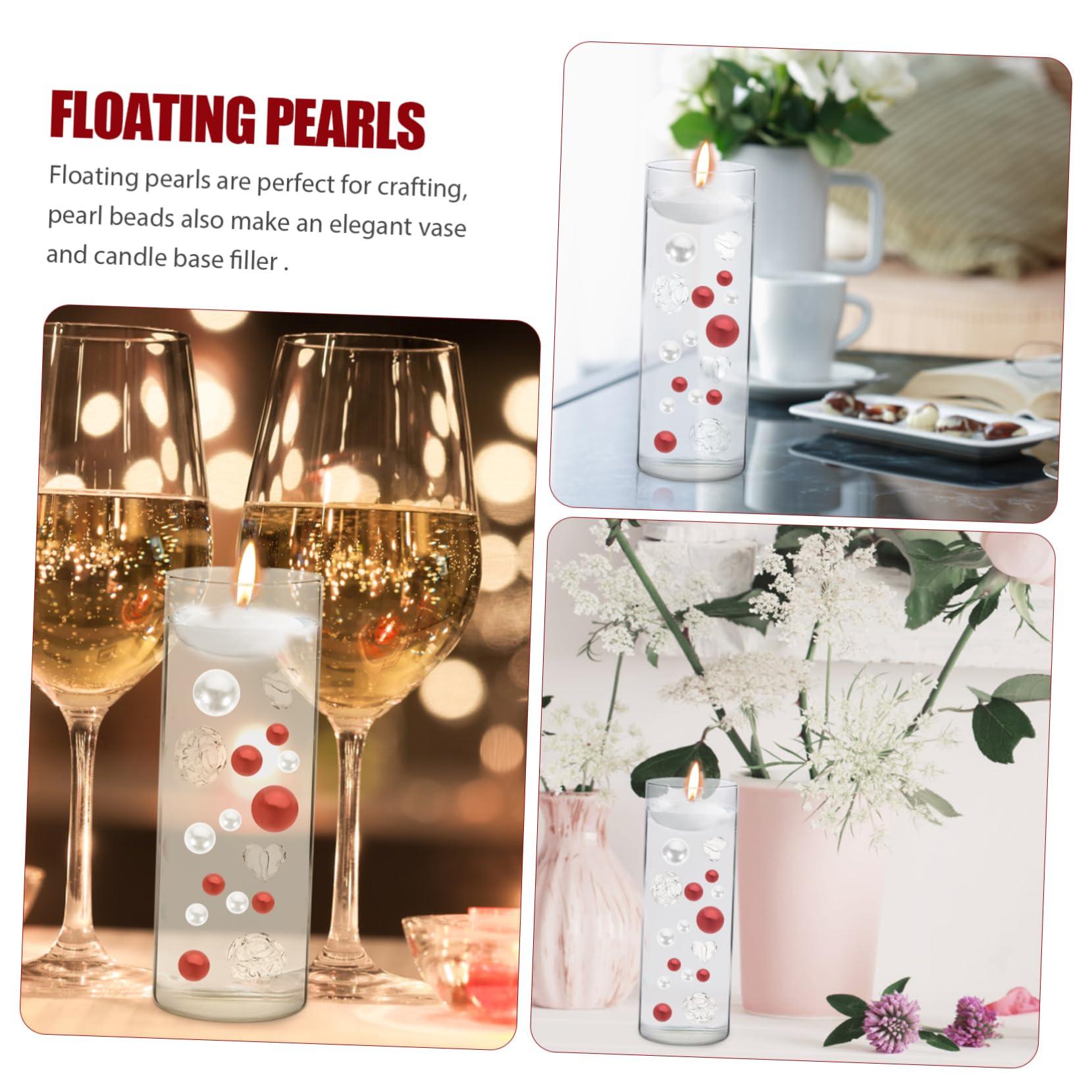 LIFKOME LIFKOME 4sets Unique Design Faux Pearls Vase Fillers Resilient Bead Ornaments for Decorative Vases 94pcs*4