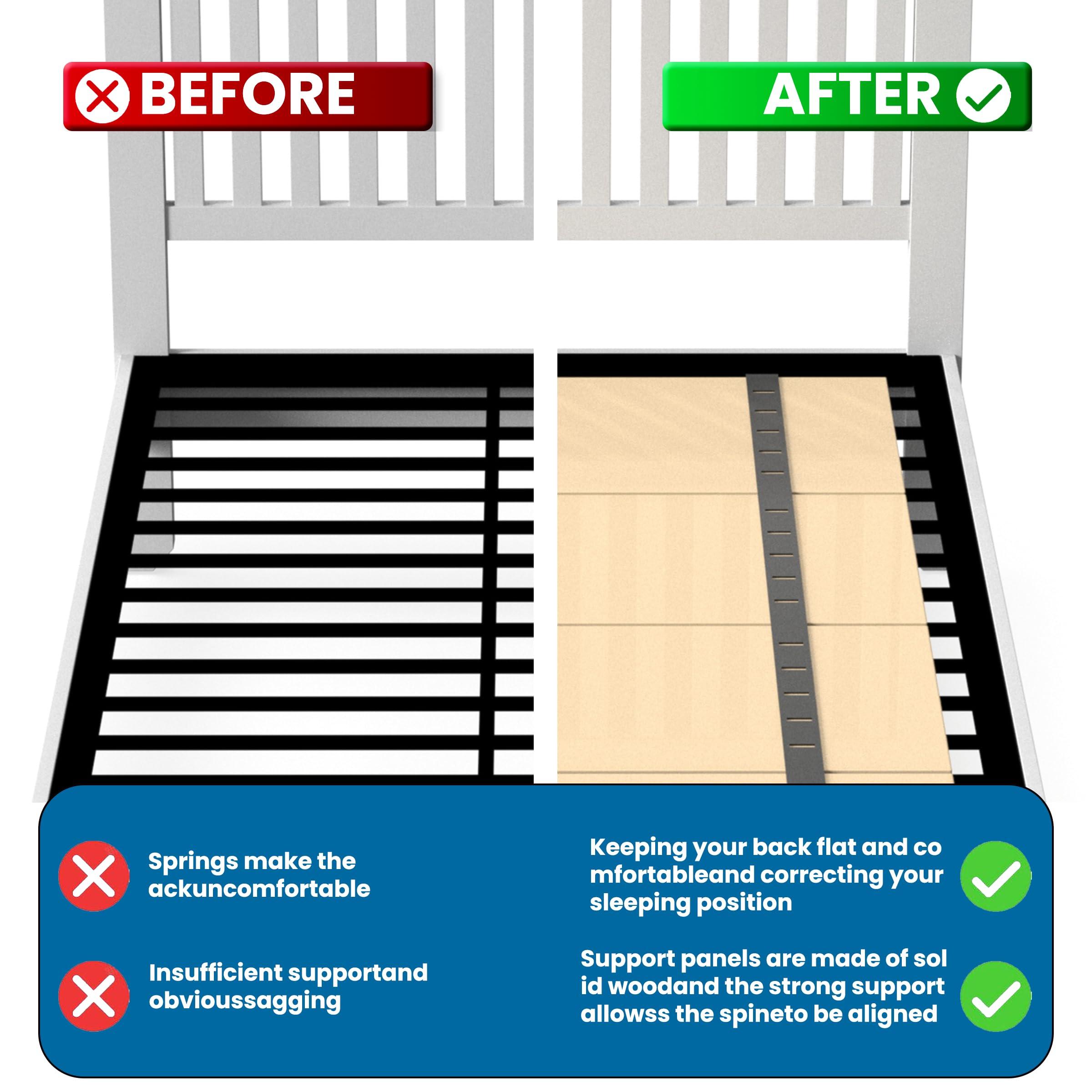 BBX-G BBX-G Heavy Duty Thick Folding Box Spring, Mattress Supporting Wood Floor, Foldable Box Spring, Bed Support Slats, 60\"x30\"