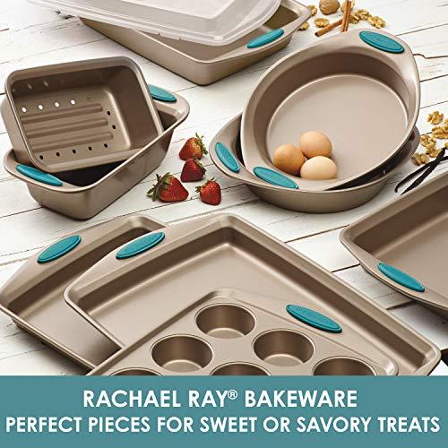 Rachael Ray Rachael Ray Cucina Nonstick Baking Pan / Nonstick Cake Pan, Square - 9 Inch, Brown