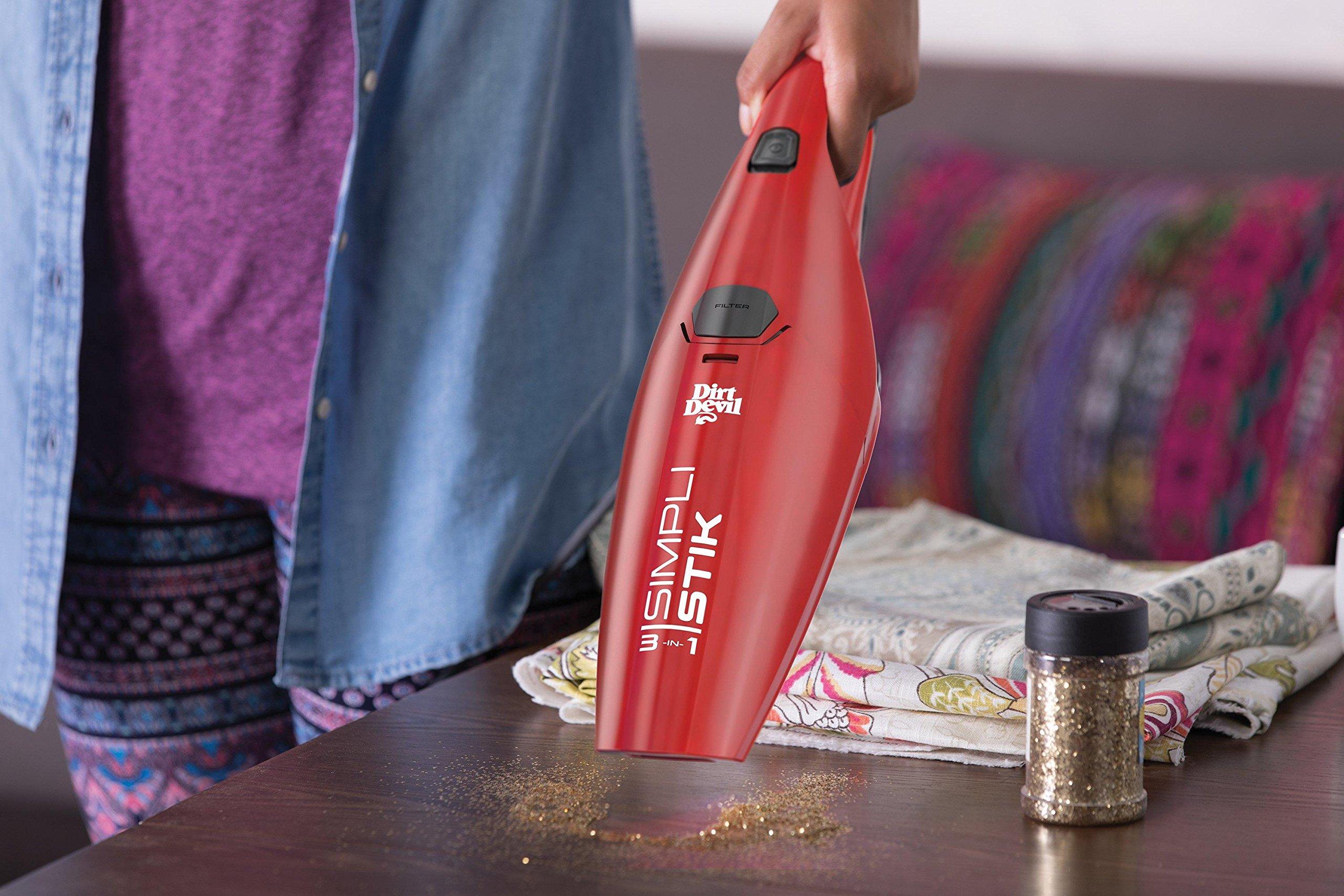 Dirt Devil Dirt Devil SD20000RED Simpli-Stik Lightweight Corded Bagless Stick Vacuum, Red