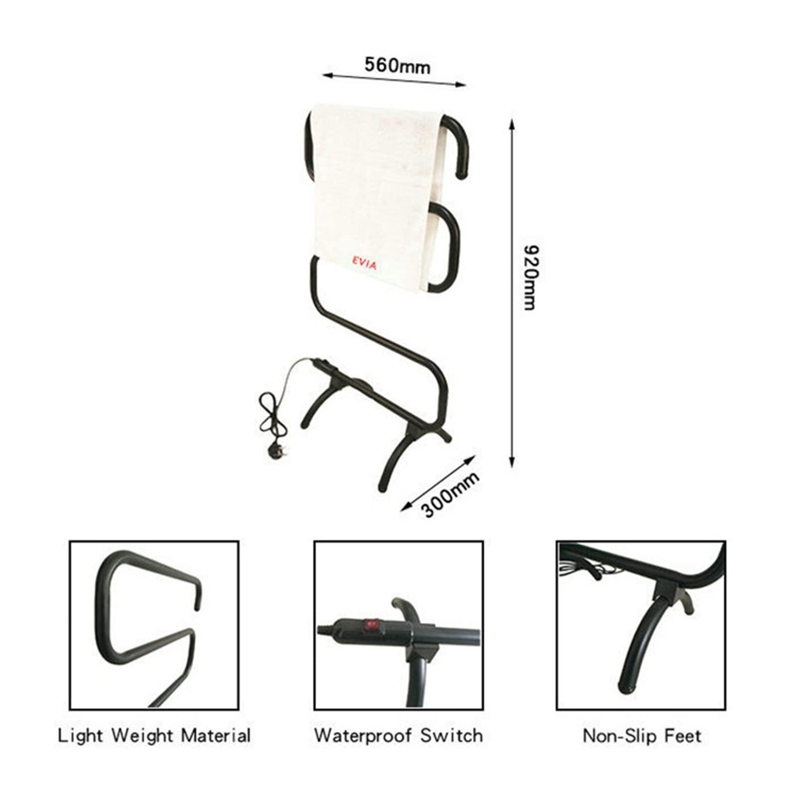 WRJAHCG WRJAHCG Plug in Towel Warmer,Towel Warmer with Timer Home Bathroom Electric 5-Bar Towel Drying Rack,Free Standing Towel Heater for Bathroo