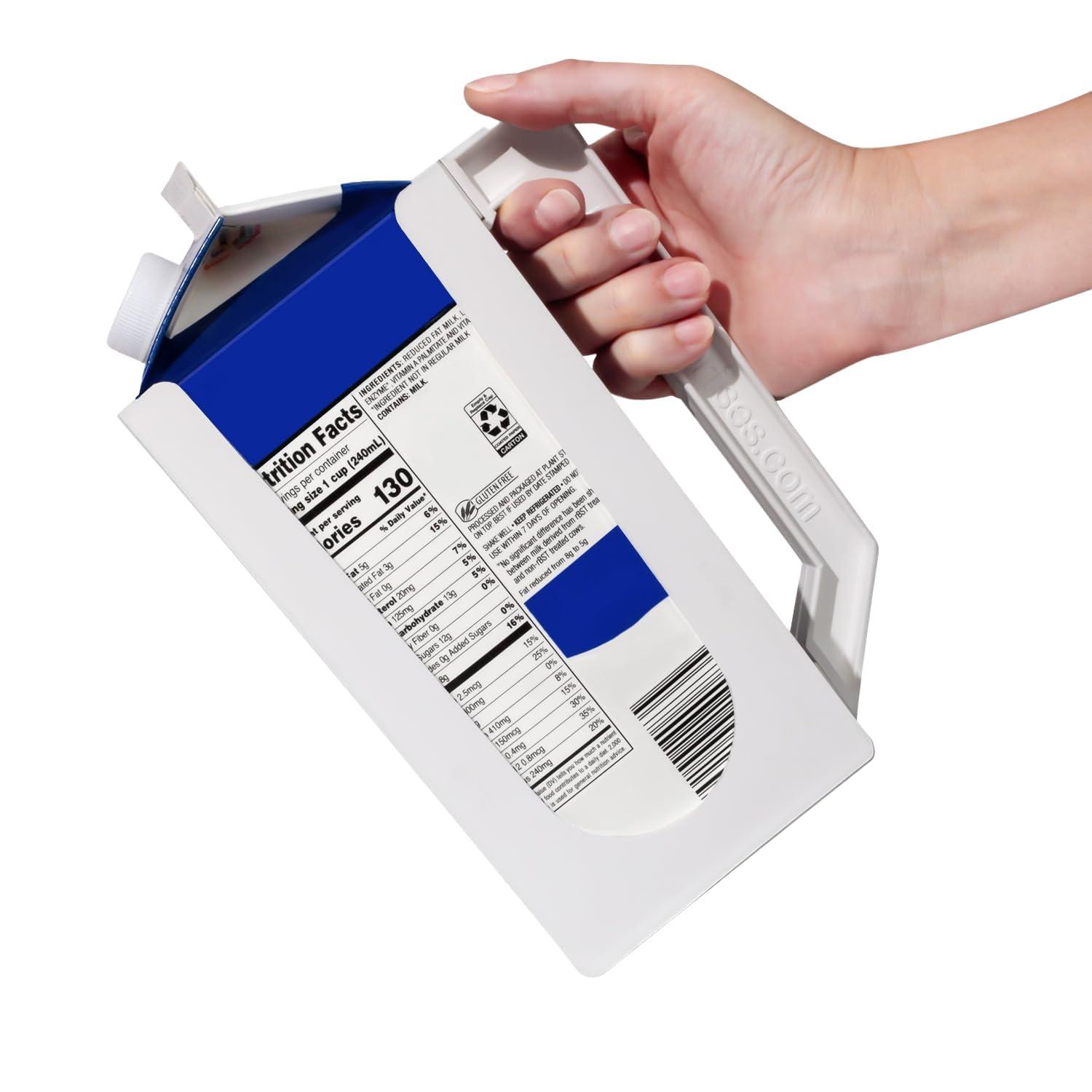 Carton Caddy Carton Caddy Xl Half Gallon Milk Carton Holder with Handle | Reusable Juice Box Holder with Handle | Rust Free, Dishwasher Safe