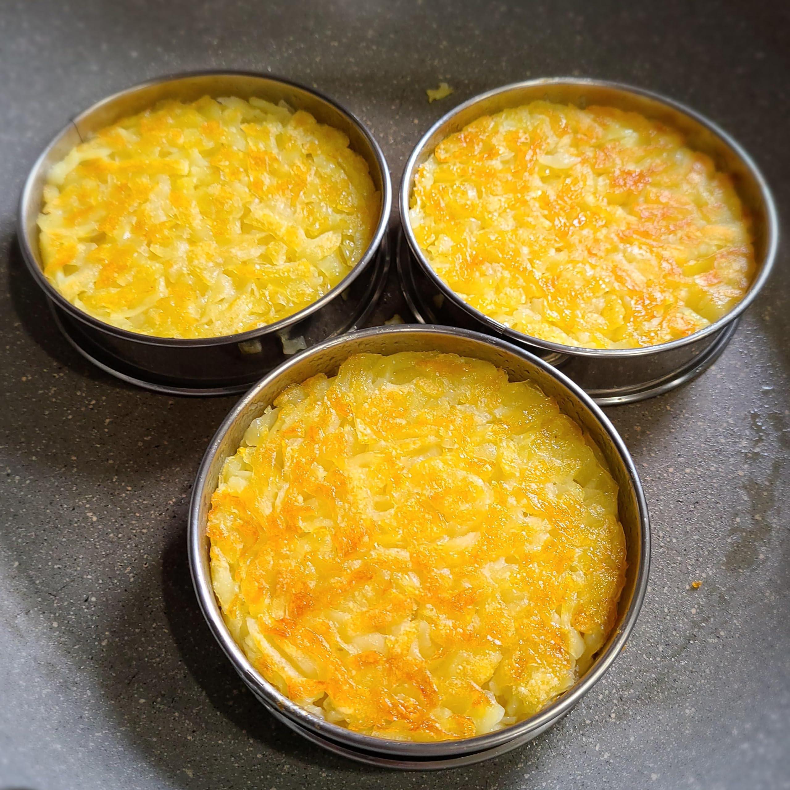 Marsrut 6Pack Stainless Steel Double Rolled Muffin Rings - Deep & Nonstick Molds | Set of Durable Round Tin Hamburger Pan Rings for Baking and Cooking Crumpet, Tart, Cookies, English Dish Pastry (Size: 4inch)