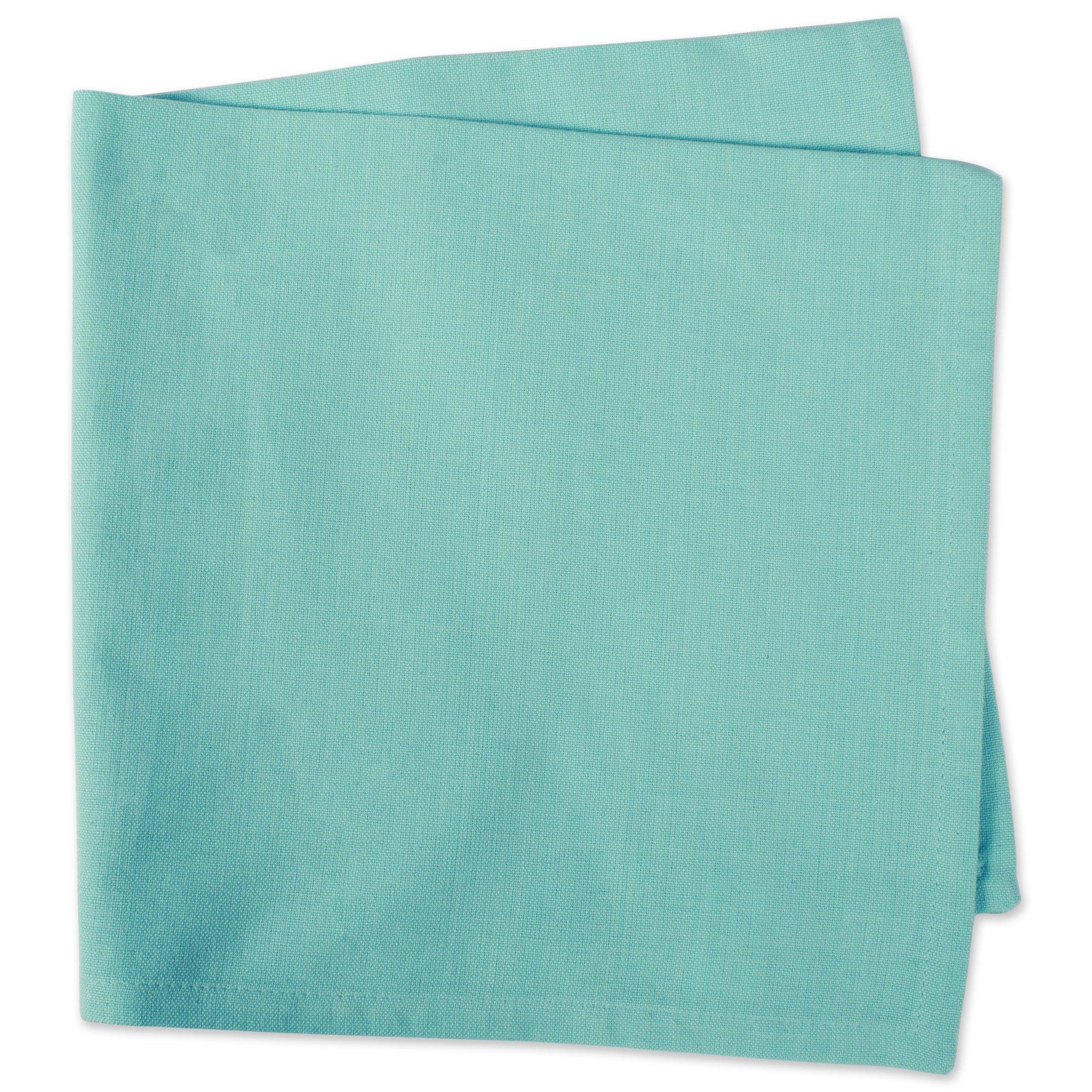 DII DII Solid Pastel Napkin Set Cotton, Machine Washable, 20x20 Inch, Aqua, 6 Count