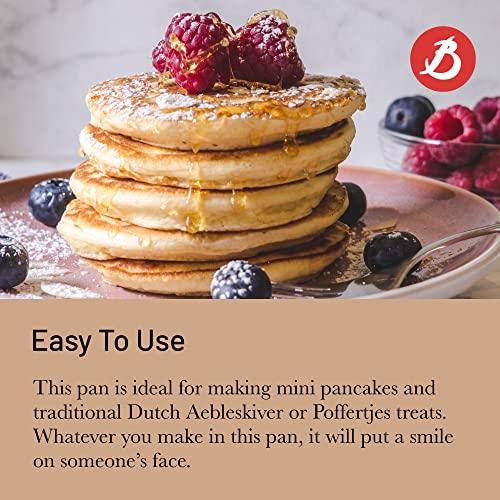 De Buyer De Buyer MINERAL B Carbon Steel Aebleskiver & Poffertjes Pan - Ideal for Mini Pancakes - Naturally Nonstick - Made in France