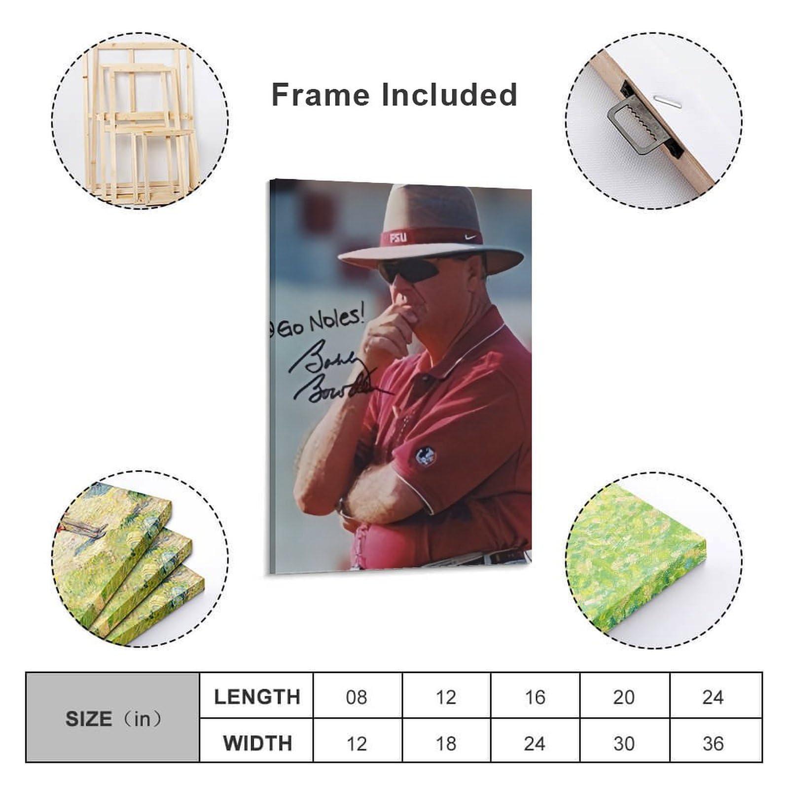 CENSO Bobby Bowden Autograph Canvas Poster Room Aesthetic Poster Print Art Wall Painting Canvas Posters Gifts Modern Bedroom Decor 08x12inch(20x30cm)