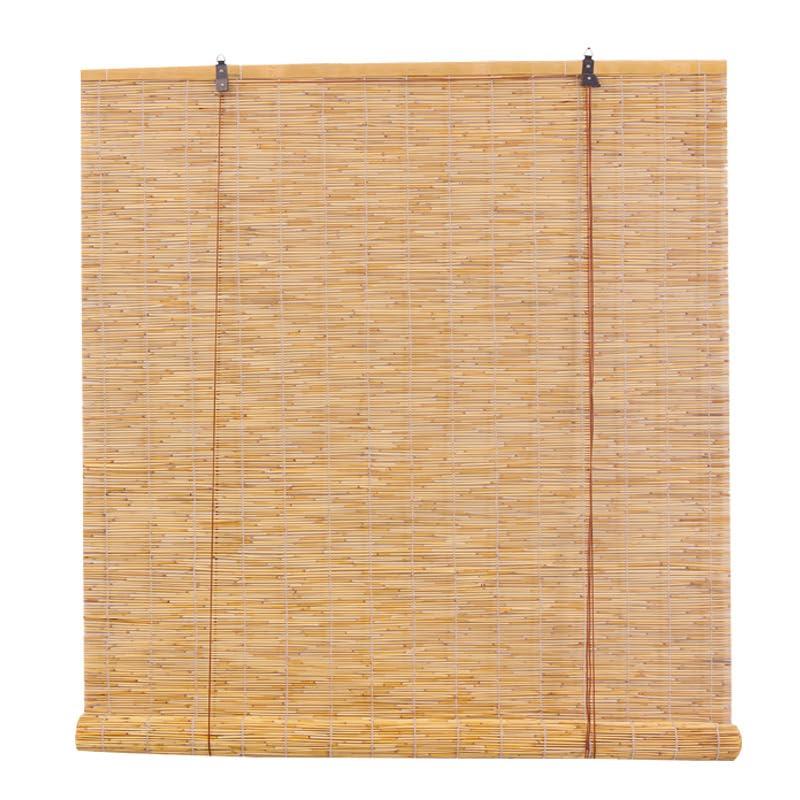 GVCSTXP Bamboo Blinds, Bamboo Shades, Roman Roller Blinds, Outdoor Blinds, Sunshade Natural Reed Curtains, with Lift, Sun Protection, Breathable, Easy to Install