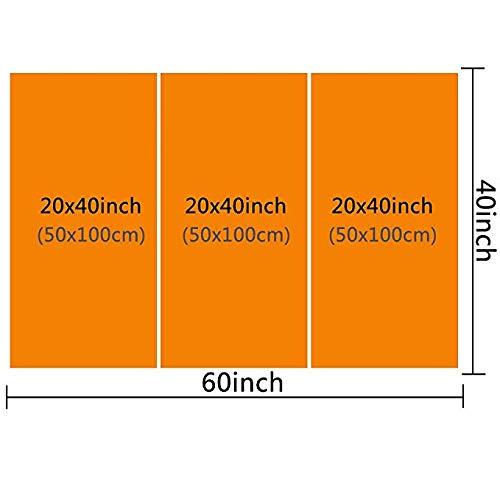 TUMOVO TUMOVO 3 Piece Wall Decorations for Living Room Calgary Skyline Wall Art Downtown Cityscape Poster Prints on Canvas Modern Calgary, Alberta, Canada Home Decor Framed Ready to Hang (20 x 40 inch x3)