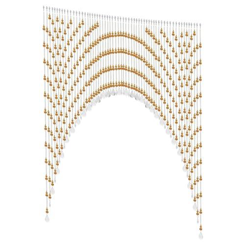 AKaSping Beaded Curtain Crystal Beads Door String Curtains 60PCS Foyer Partition Front Door Decor Curtains Hanging Door Beads Curtain for Privacy Divider Hippie Home Decor Rustic Porch Bedroom Living Room