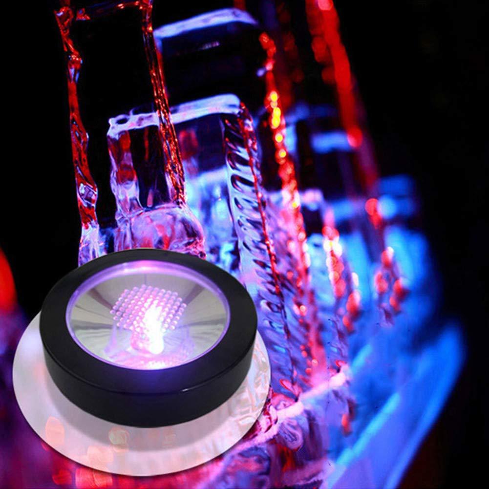 ZAICOLER LED Coaster, Wine Bottle Coaster Drink Coasters LED Bottle Lights Light Up Coasters Bottle Lights for Liquor Bottles (Black Shell)