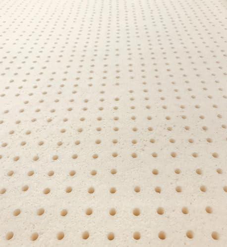 ORGANIC TEXTILES ORGANIC TEXTILES 2 Inches Organic Latex Mattress Topper with Removable Rayon Derived Material Cover - Made in USA (2\" Twin - Soft)