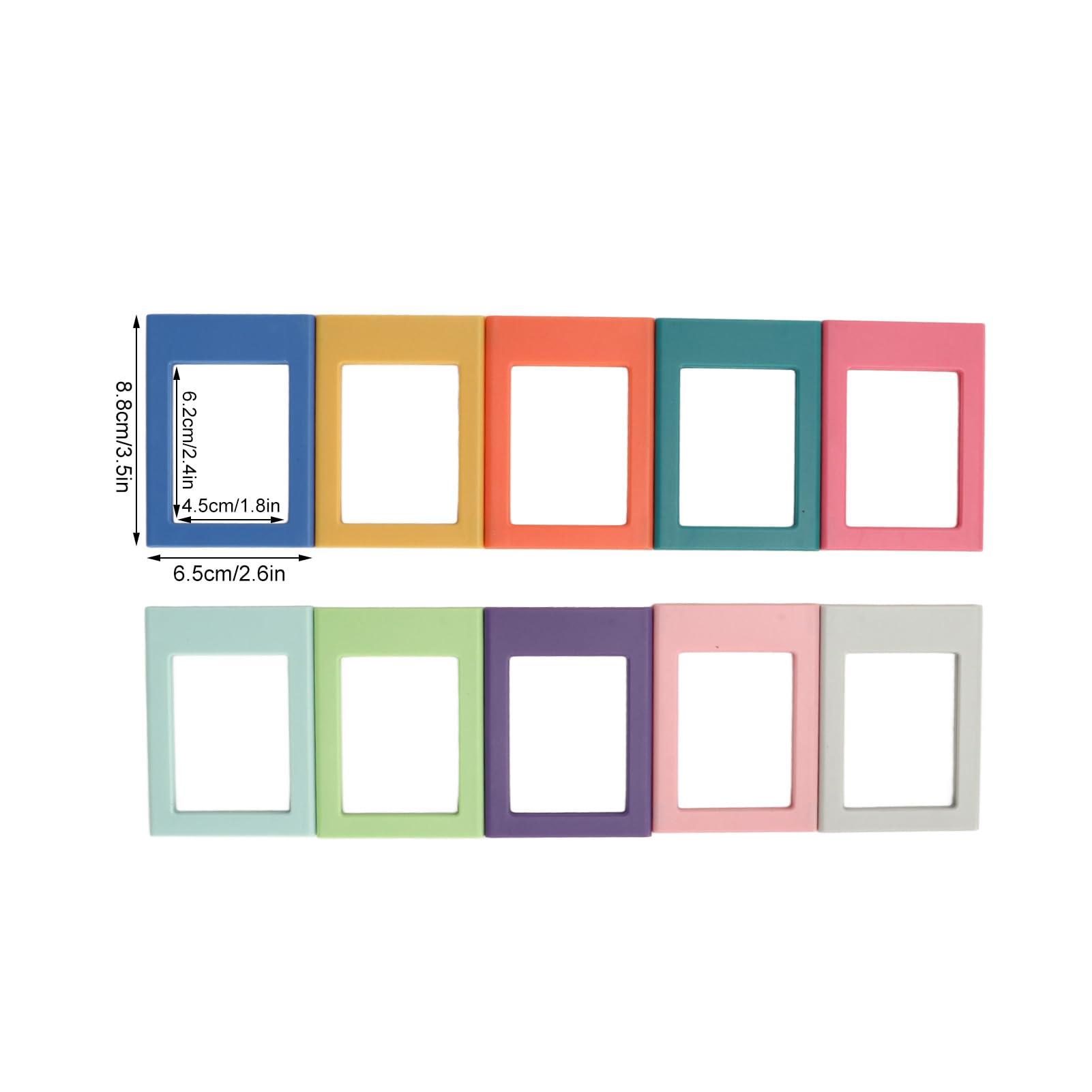 Dpofirs 10Pcs 3 Inch Refrigerator Magnets Picture Frames, Inner 2.4x1.8in Magnetic Photo Frame for File Cabinets Storage Cabinets Dishwashers