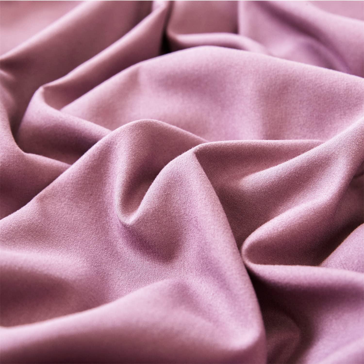 Pureant Pureant Dusty Purple Comforter Set Queen Solid Mauve Purple Bedding Comforter Sets for Women Girls Grape Purple Queen Comforter Soft Dusty Lilac Purple Queen Size Comforter Sets Lavender Purple Bed