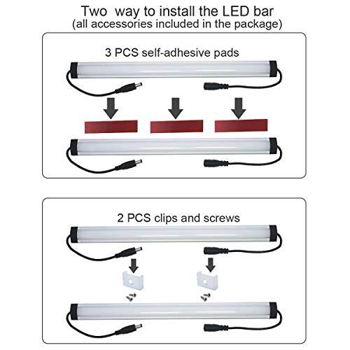 Litever Litever Kitchen Under Cabinet LED Lighting Kit Plug-in, Super Bright, 6 PCS 12 Inches Light Bars, Daylight White, 31W 2000 Lumen, Perfect for Kitchen Cabinet Counter Shelf-(6 Bars Kit-5000K)