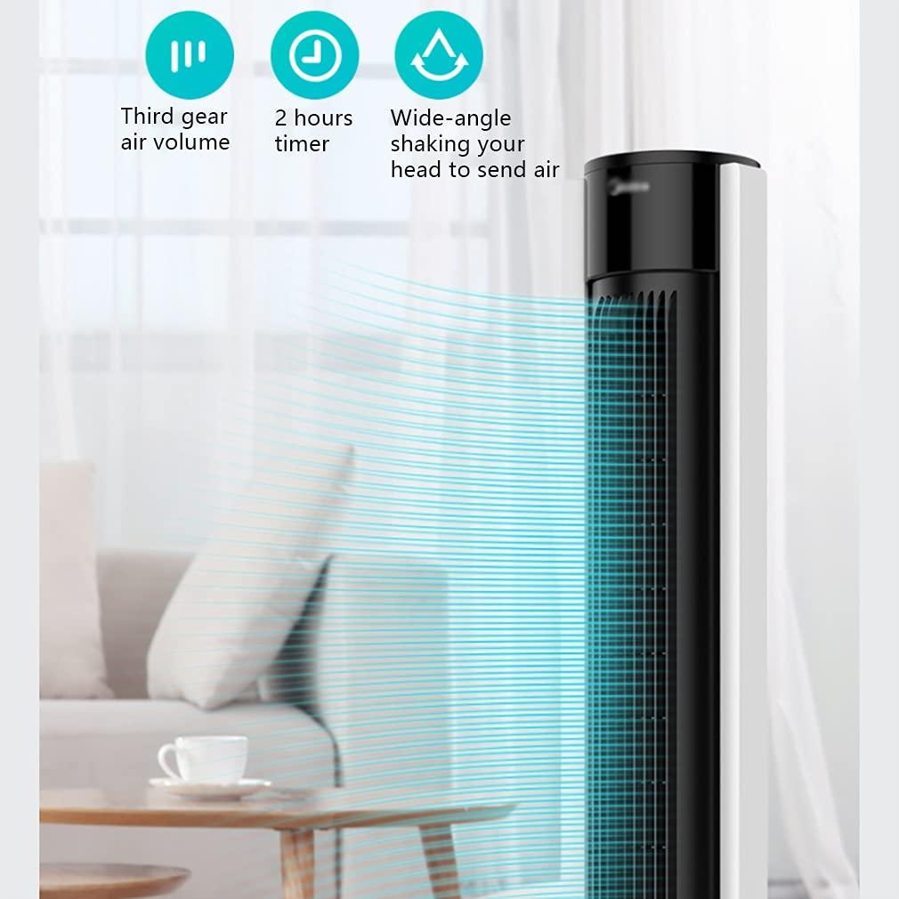 WYH WYH Silence Oscillating Fan Tower Fan High Energy 3 Operation Modes Remote Control Oscillating Movement with Space-Saving Design