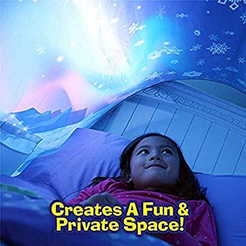 FAVONIR Bed Tent For Kids - Twin Size Bed Tents for Boys and Girls - Pop Up Bed Tent - Twin Bed Tent - Unisex Children\'s Bed Reading Privacy Canopy w/ Storage Bag - Winter Wonderland.