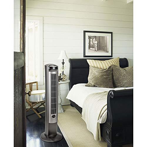 Lasko Lasko Oscillating Tower Fan, Quiet Fans with Remote, for Bedroom, Living Room, Office, Tower Fan with Remote, 3-Speed Timer, 42, Silver T42951