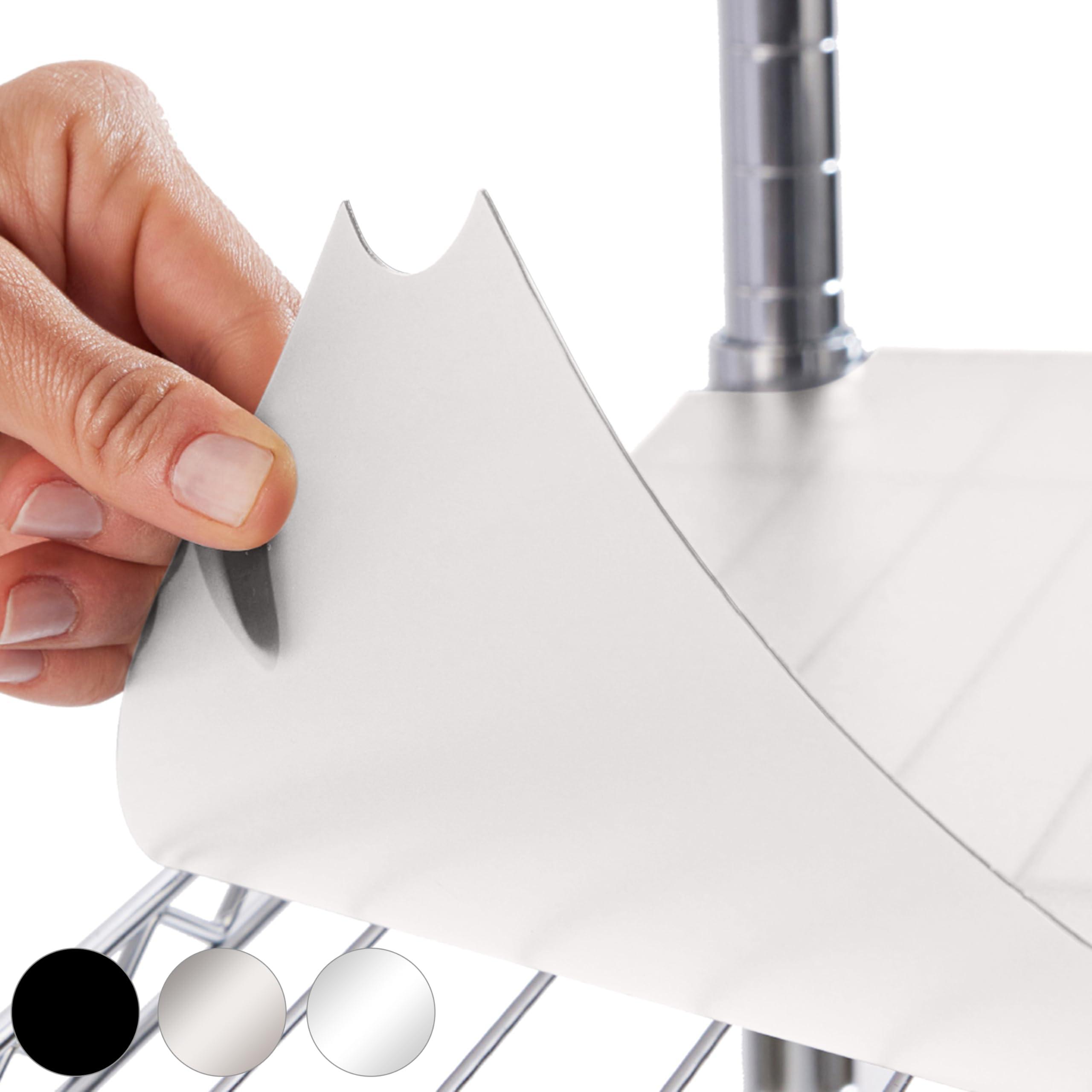 Gorilla Grip Gorilla Grip ShelfGuard Wire Shelf Liner Compatible with Amazon Basics Shelving Unit, Set of 5 Waterproof Liners for Organizing Metal Rack Shelves, Kitchen Cabinets, Cupboard, Pantry, 18x36 Clear