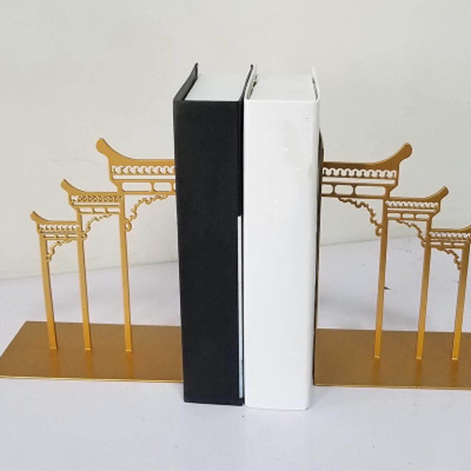 YANZHEXIN Bookends for Heavy Books, Book Support Metal Study Room Decoration Heavy-duty Bookshelf for Desktop Decoration Support Book Stopper Bookcase Holder Book Shelf Holder, Decorative Book Ends,