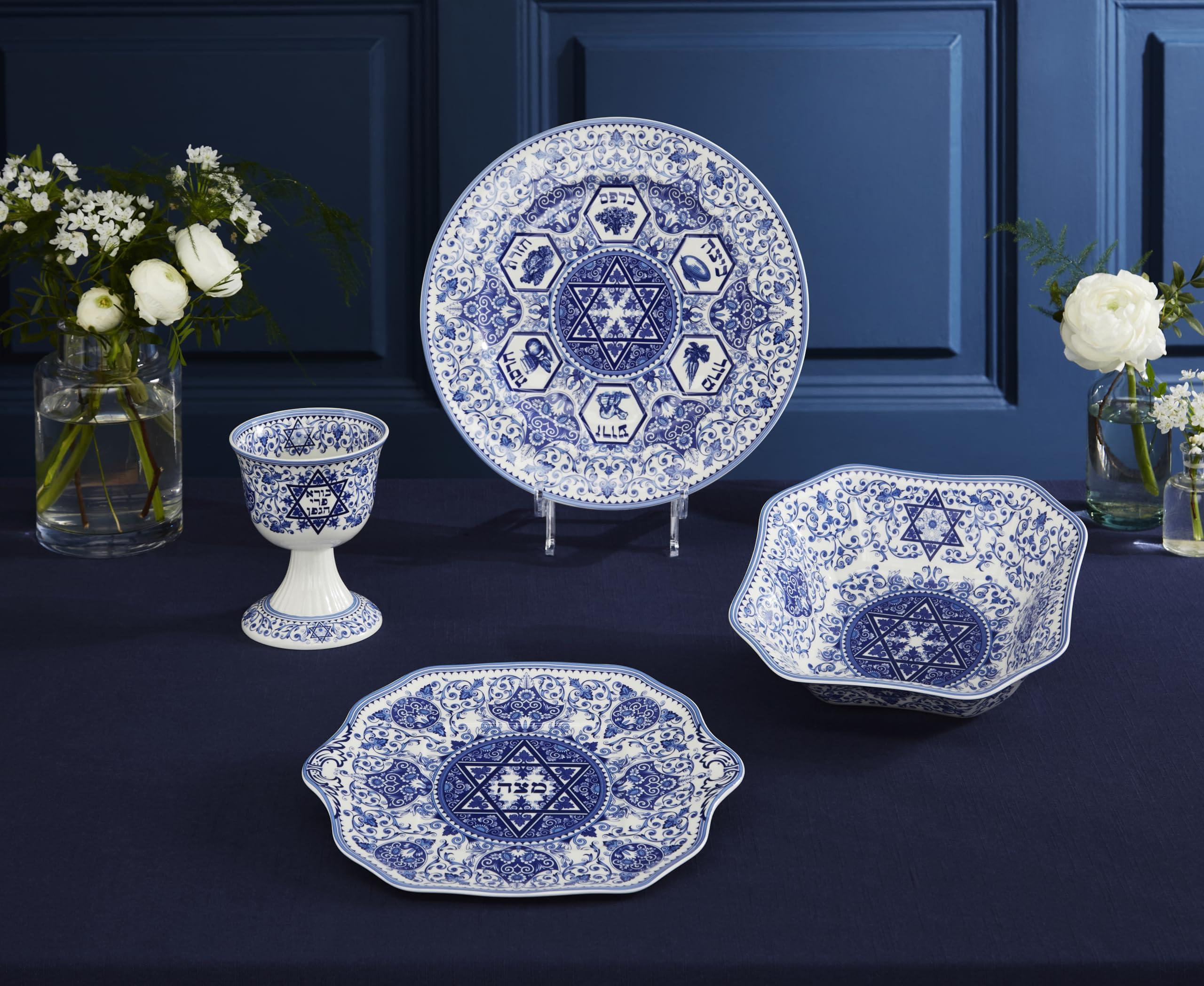 Spode Spode Judaica Kiddush Cup | 6 Ounce Kiddush Cup on Stem for Shabbat and Holidays | made of Fine Porcelain | Dishwasher Safe