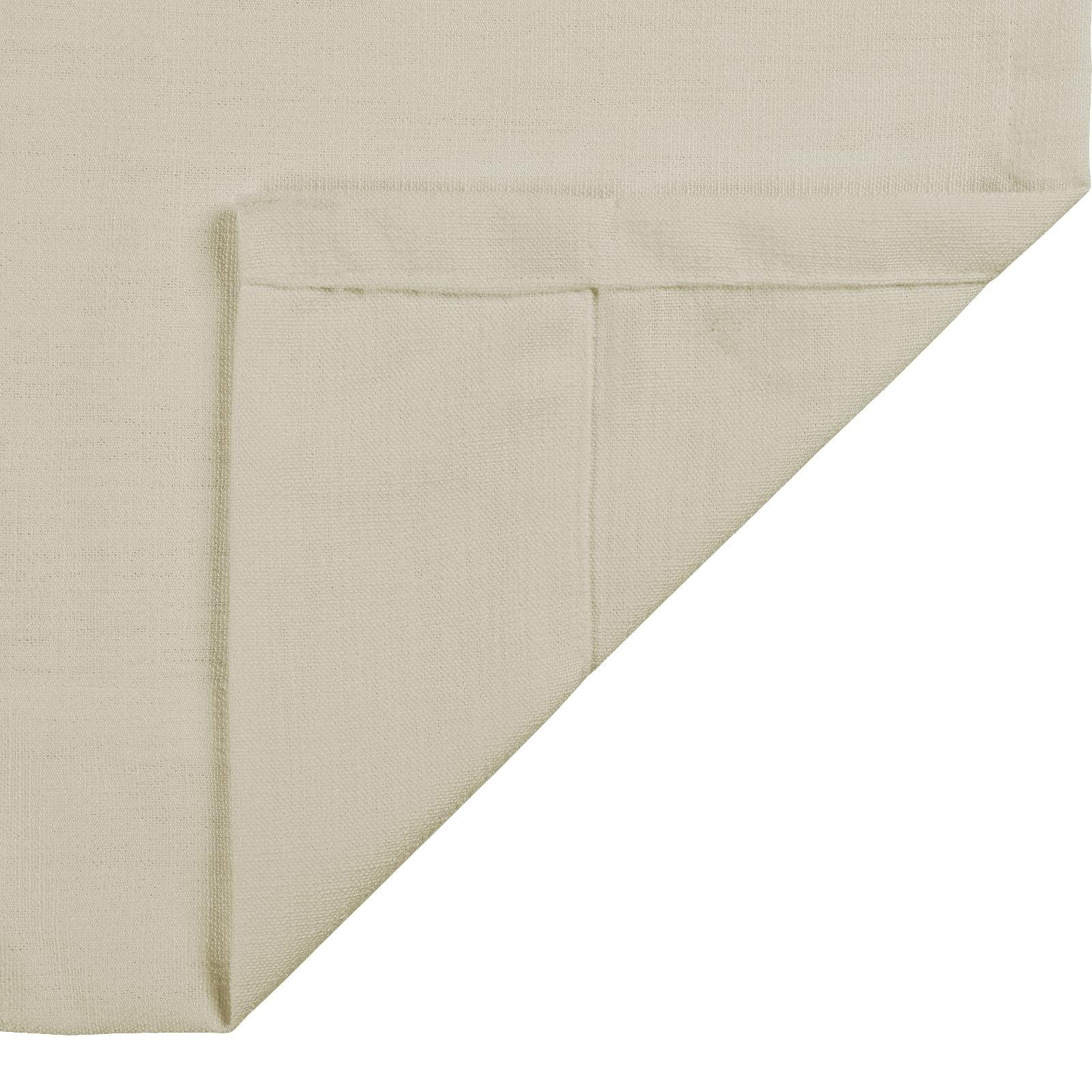 TWOPAGES TWOPAGES Ivory White Cotton Curtains - 84 Inch Long, Light Reducing Pinch Pleat for Dining Room, Natural Linen Textured Window Curtain (1 Panel, 52 x 84 Inches)