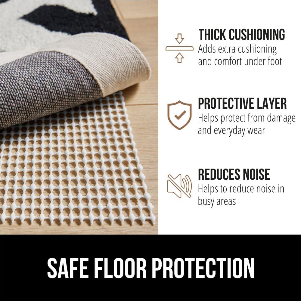 Gorilla Grip Gorilla Grip Extra Strong Rug Pad Gripper, 6 FT Round, Grips Keep Area Rugs Safe and in Place, Thick Slip and Skid Resistant Pads for Hard Floors Under Carpet Mat Cushion and Hardwood Floor Protection