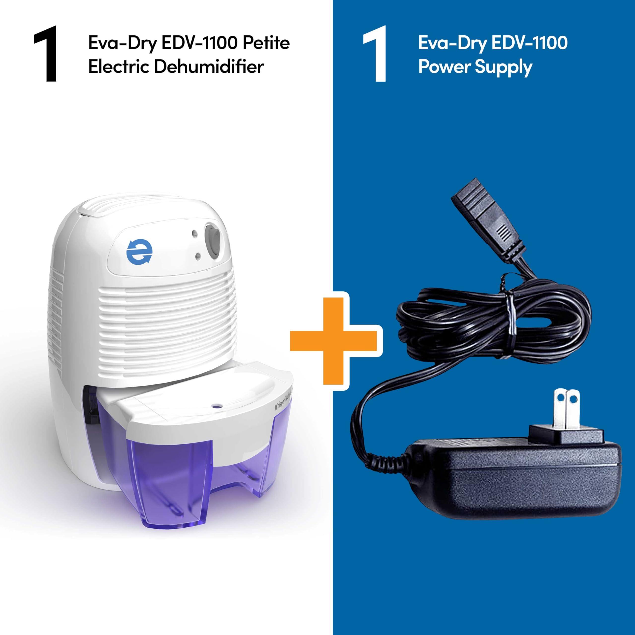 Eva-Dry Eva-Dry EDV-1100 Whisper-quiet 16 OZ Dehumidifier with Auto Shut Off and Restart for small spaces in your Home, RV, Automobile, and Storage up to 122 sq. ft