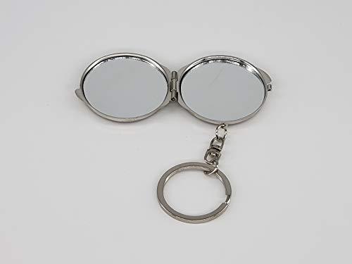 Cacraftsupply 12X Quinceanera Pink Compact Mirror Keychain Recuerdos de Sweet 15 Princess Party Favor