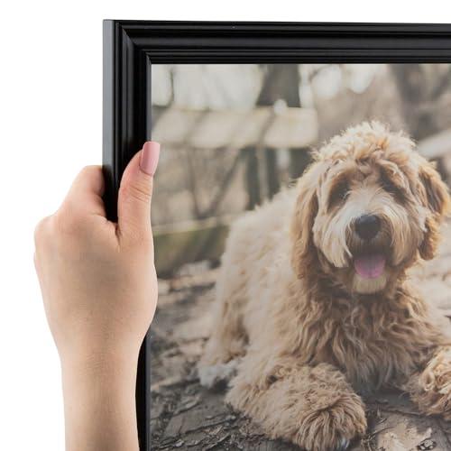 ArtToFrames ArtToFrames 16x32 Inch Black Picture Frame, This 1.00 Inch Custom Wood Poster Frame is Black - Comes with Foam Backing 3/16 inch and Regular Acrylic (FBPL0066-60823-YBLK-16x32)