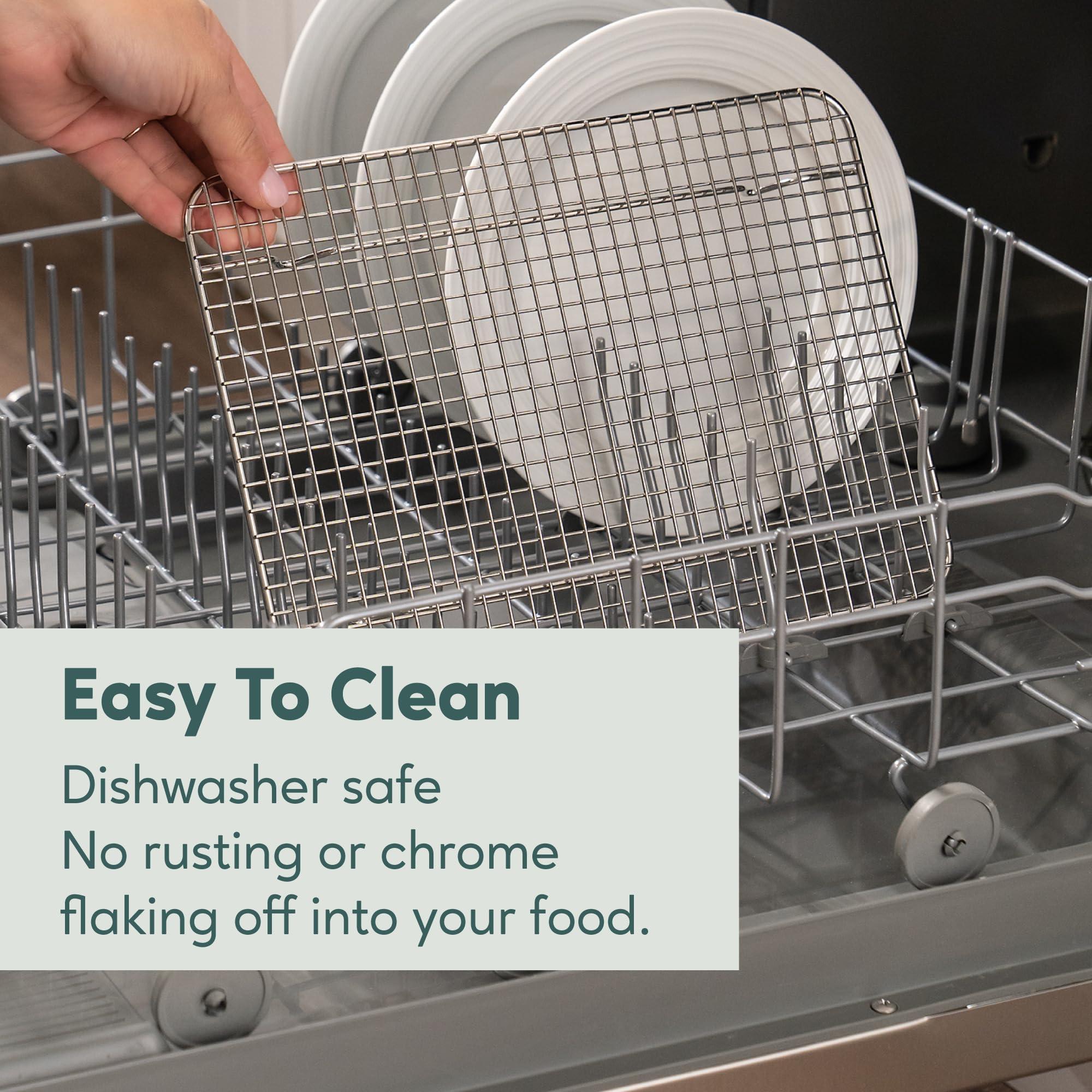 Ultra Cuisine Ultra Cuisine Stainless Steel Baking Rack - 10x14.75 inch Jelly Roll Pan Wire - Oven Grill Sheet Pan - Oven Safe - Dishwasher Safe - Heavy Duty Wire Cooling Rack for Cooking Baking and Roasting