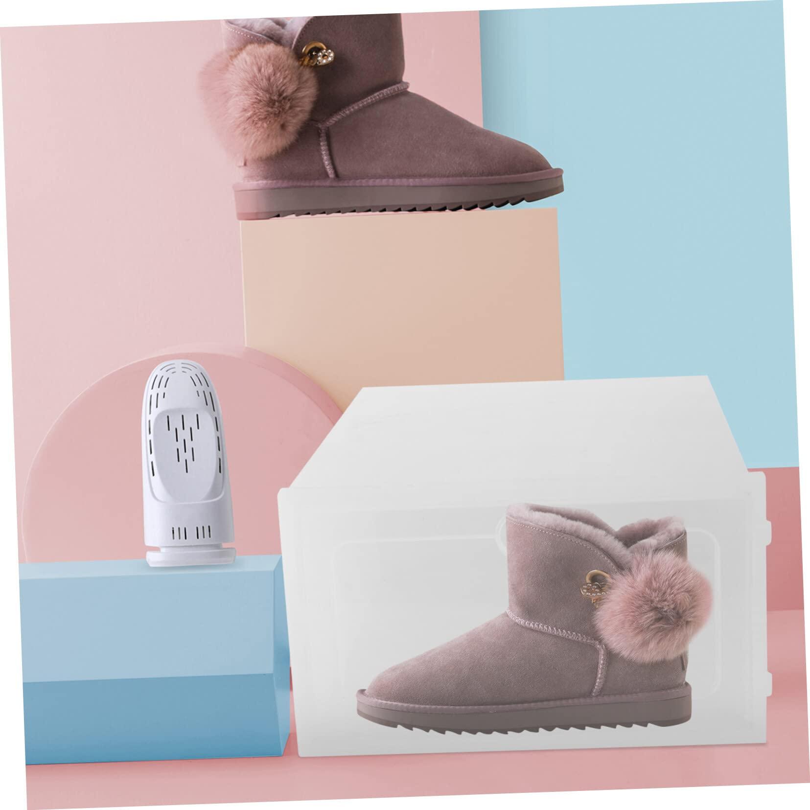 Zerodeko Zerodeko Plastic Shoe Containers 6pcs Stackable Shoe Storage Boxes Lids for Home