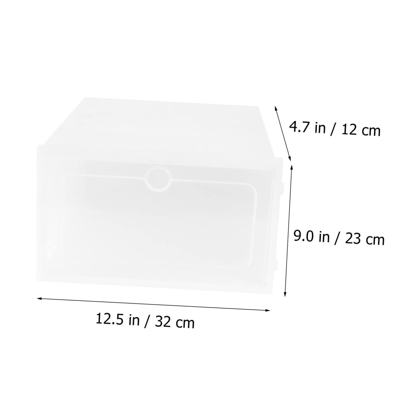 Zerodeko Zerodeko Plastic Shoe Containers 6pcs Stackable Shoe Storage Boxes Lids for Home