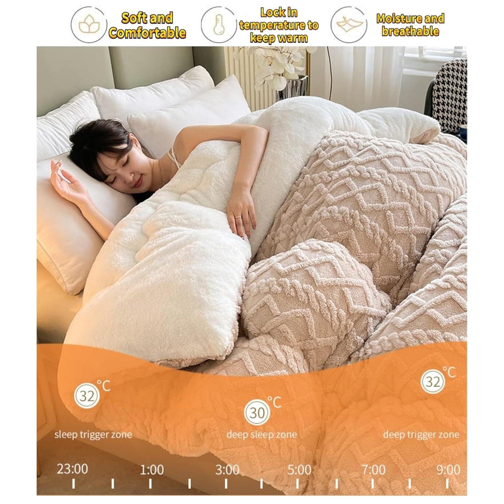 CSYBYW Thickened Super Soft Insulation Hibiscus Winter Quilt,Hibiscus Double Fabrics,Breathable Warmth Fluffy Plush Double Sided Velvet Blanket for Cold Weather(Yellow,150x200cm/59x79in(4kg))