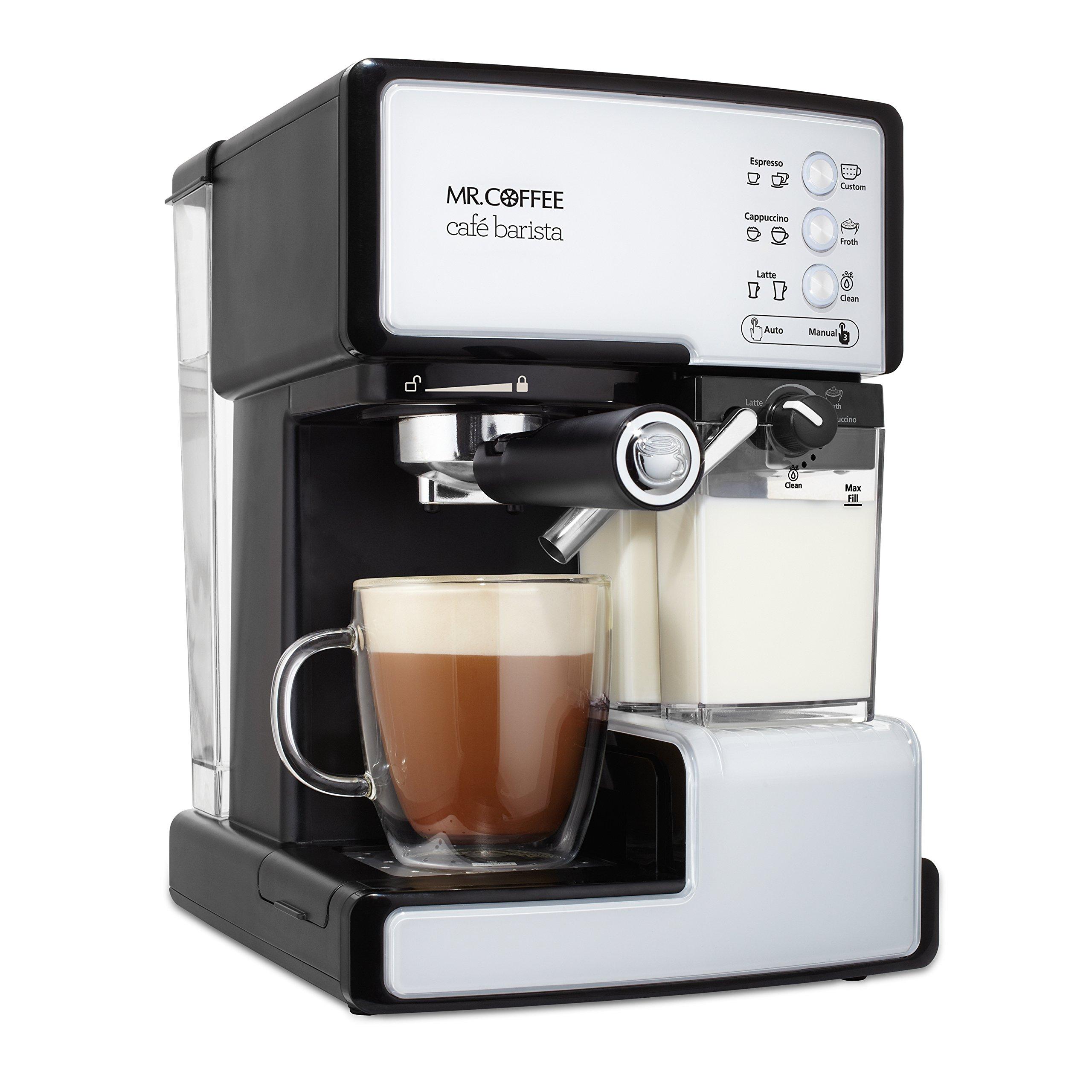 Mr. Coffee Mr. Coffee Cafe Barista Espresso and Cappuccino Maker, White