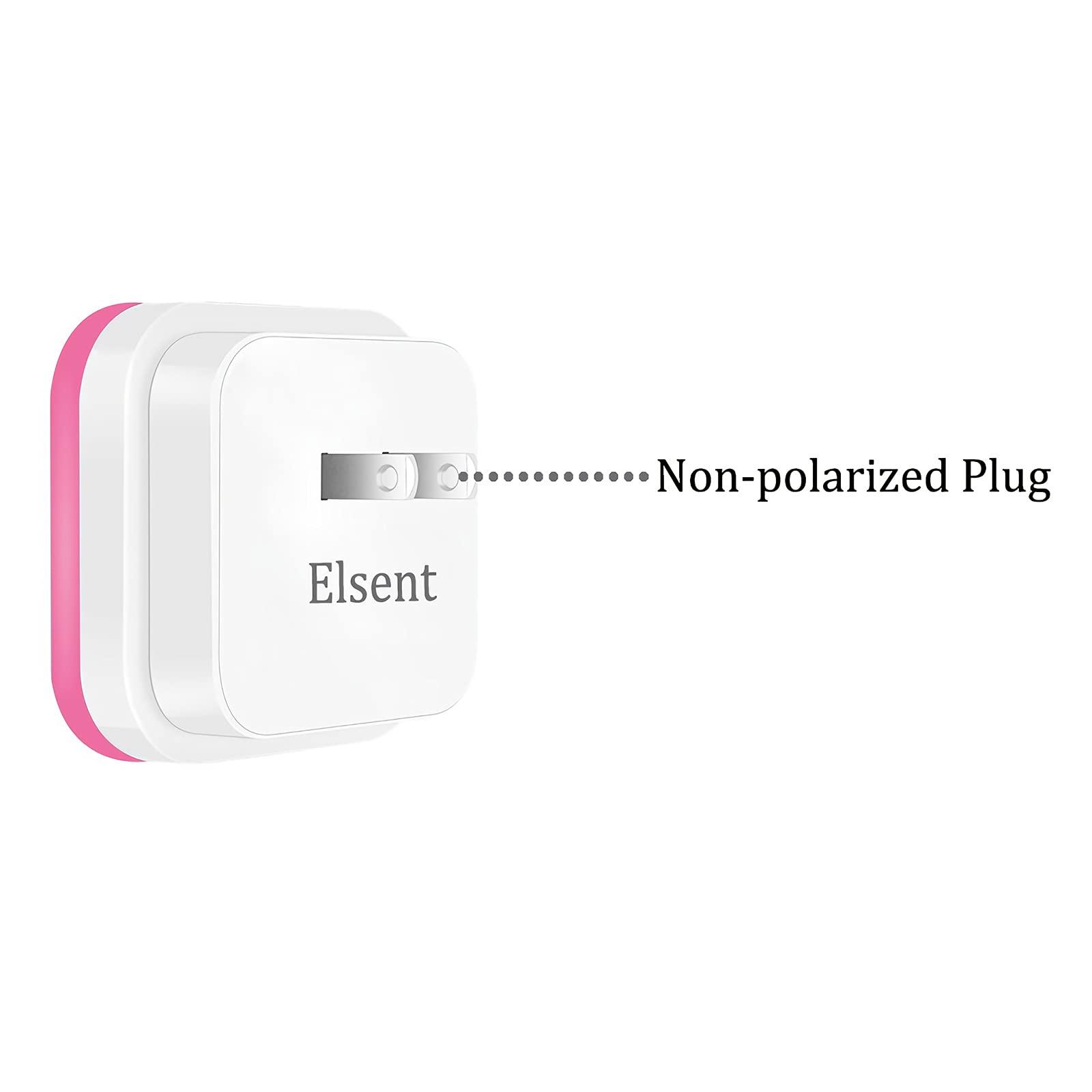 Elsent Elsent [ Pack of 4 ] Real Red LED Night Lights, Plug into Wall Lights with Light Sensor - Suitable for Bedroom, Baby and Kid\'s Room (Unique Pink Cover Design)