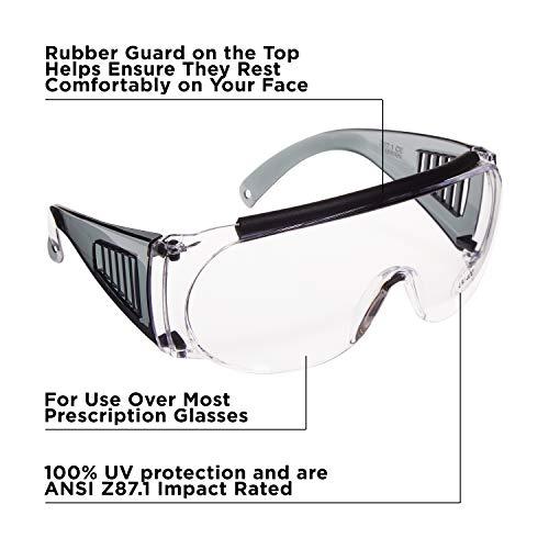Allen Company Allen Company Safety Glasses - Ballistic Eye Protection for Men and Women - Shooting Accessories that Work with Prescription Glasses - ANSI Z87.1 Impact Resistance - Clear
