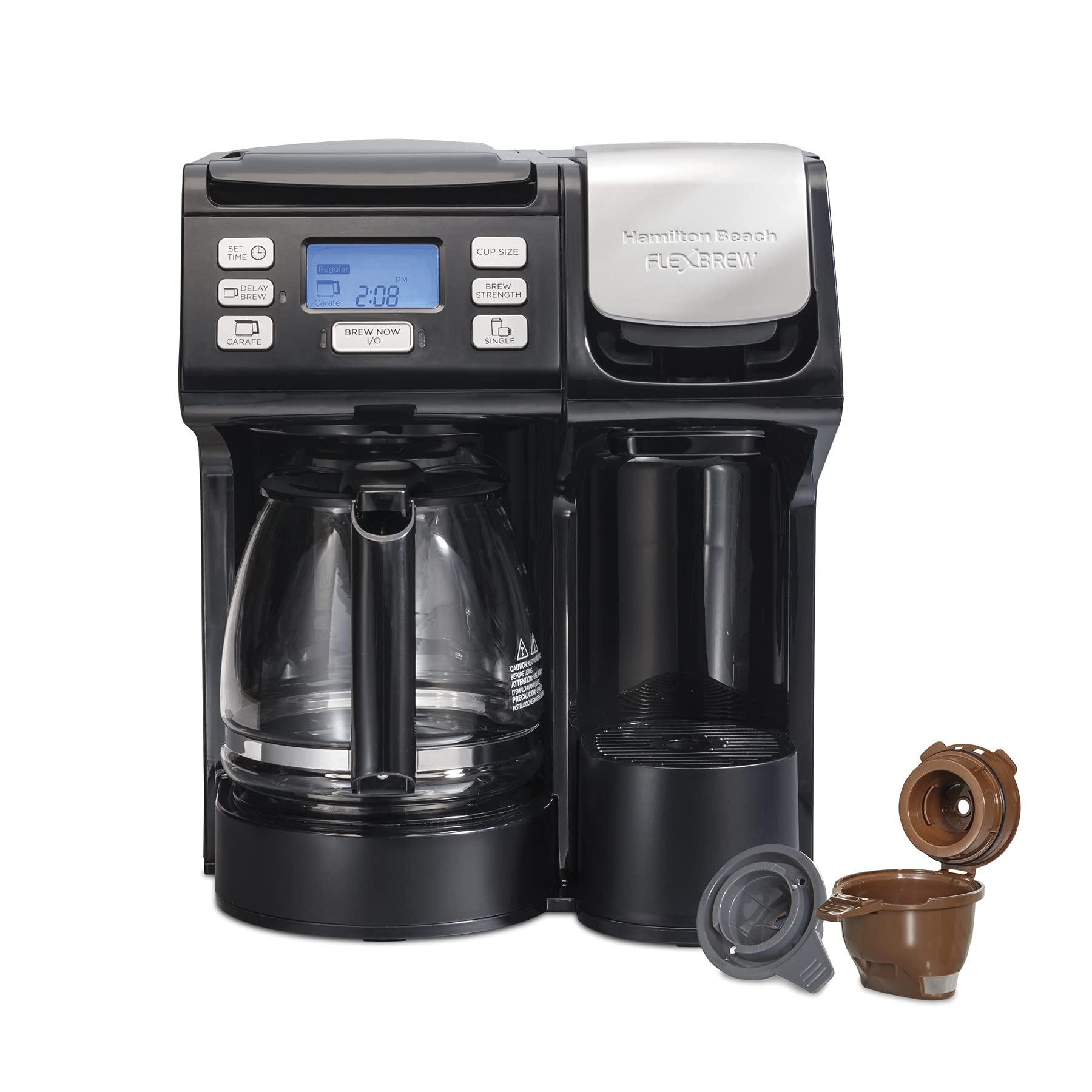 Hamilton Beach Hamilton Beach FlexBrew Trio 12c Coffee Maker Bundle with 2-Pack Water Filter Replacement Pods, Black 49902