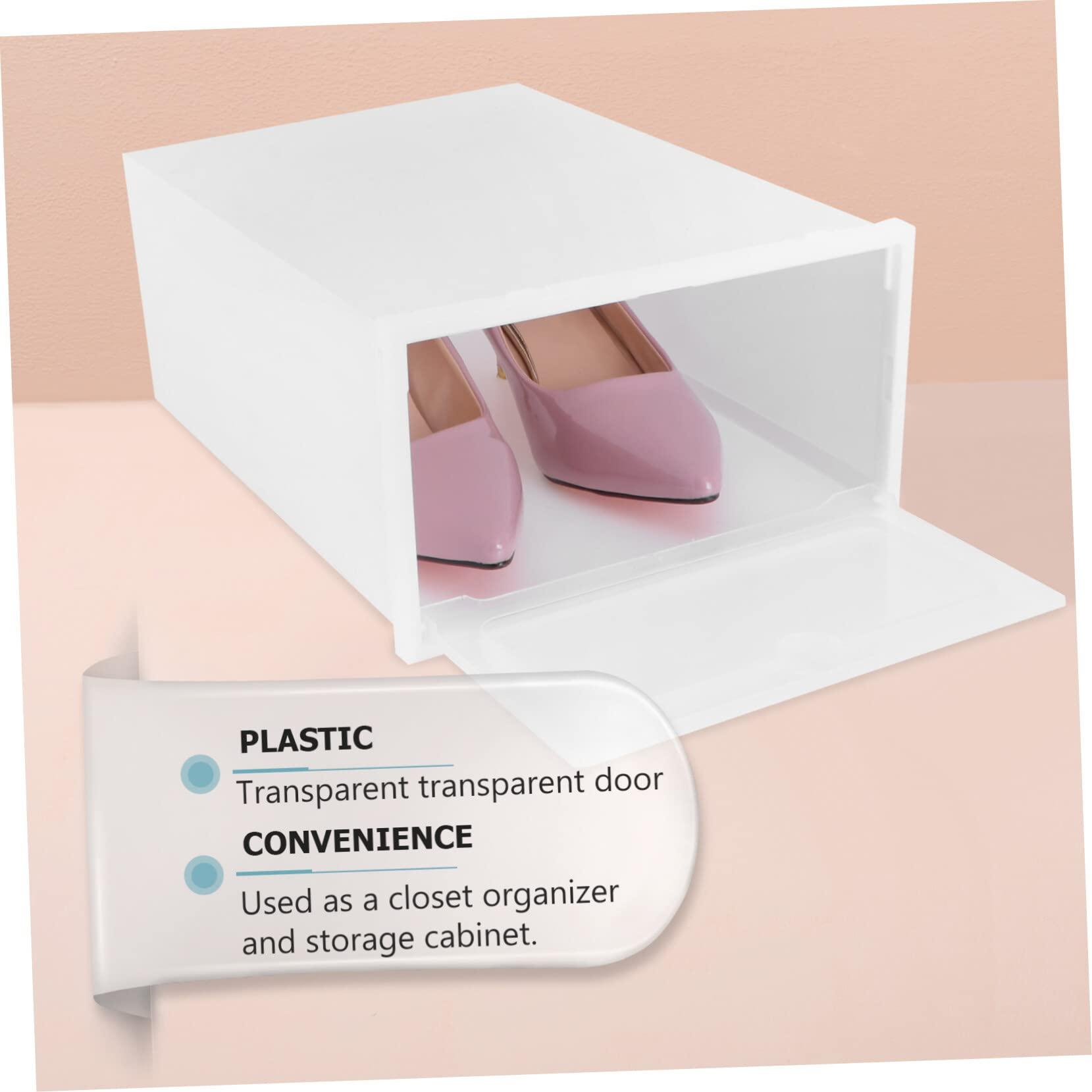 Zerodeko Zerodeko Plastic Shoe Containers 6pcs Stackable Shoe Storage Boxes Lids for Home