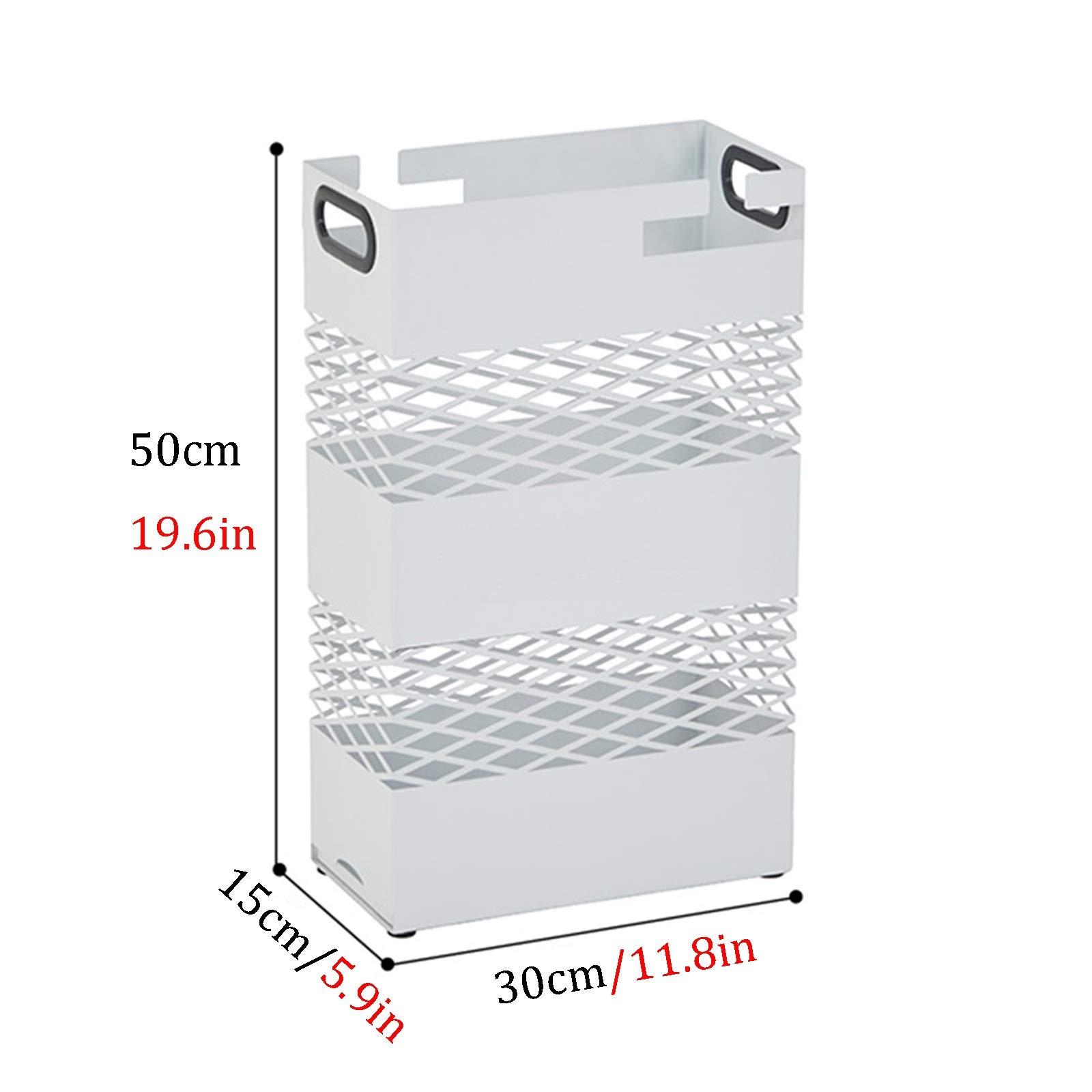Umbrella Racks Umbrella Racks WXYZ Umbrella Stand for Home Hotel Lobby, Can Store 20 Umbrellas, with Independent Drip Tray, 30x15x50cm (Color : White)