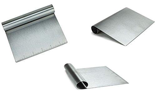 MERRY BIRD Stainless Steel Food Scraper and Chopper Large Griddle Spatula Kitchen Tool Gadget by MERRY BIRD