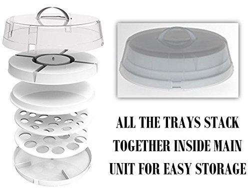Crazy Chef Crazy Chef Premium 6 in 1 Cupcake Carrier with Lid Collapsible Portable BPA-Free Cake Carrier With Lid and Handle- Cupcake Carrier - Deviled Egg Carrier with Lid - Pie Carrier