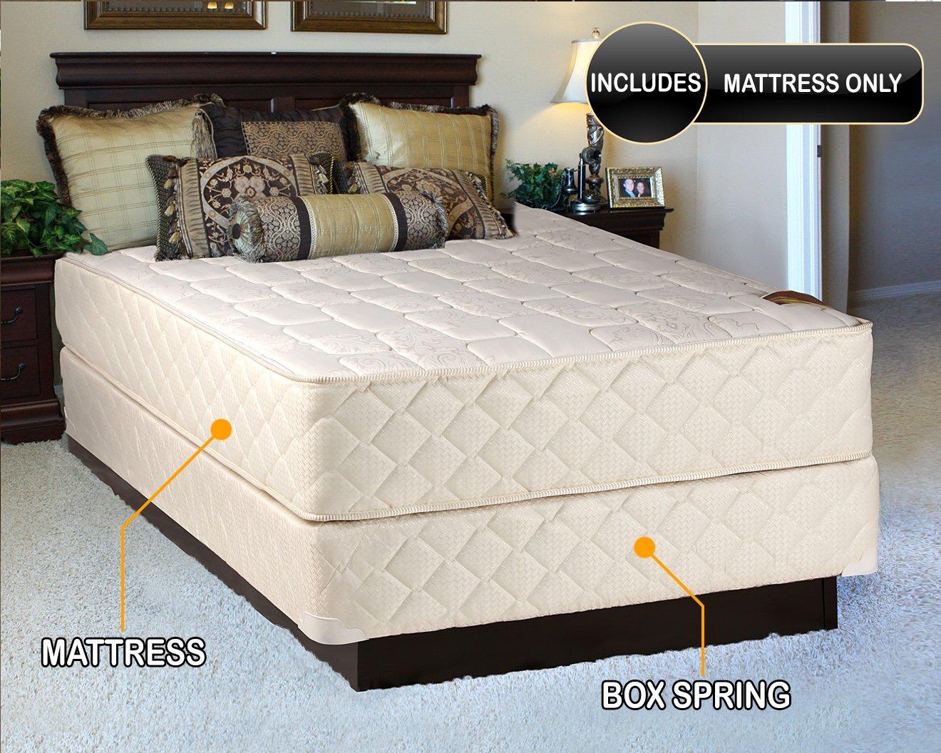 Dream Solutions USA Dream Solutions USA Grandeur Deluxe 2-Sided Medium Firm Queen Mattress Only with Mattress Cover Protector Included - Fully Assembled, Good for Your Back, Luxury Height, Long Lasting