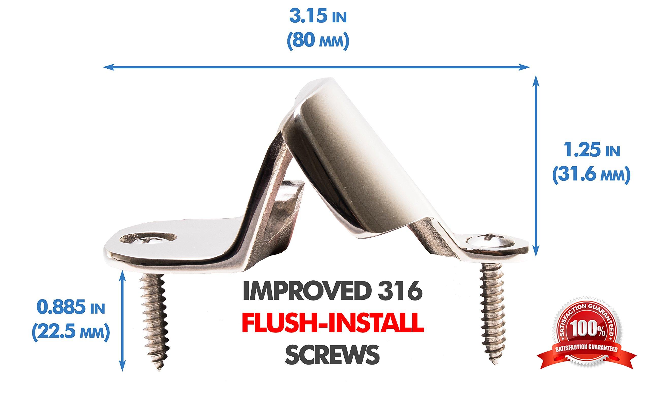 Choice Marine Products Choice Marine 316 Stainless Steel Wall Mounted Bottle Opener with Mounting Screws | Rust proof Beer Bottle Opener for Bars, Patios, Boats, KTV, Hotels | Beer Opener Wall Mount, Pack of 1, Silver