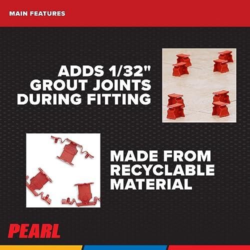 Tuscan Pearl Tuscan Seamclip Truspace Red 3/8\" to 1/2\" Tiles, Box of 500