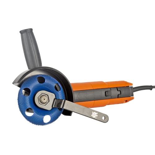 King Arthur's Tools King Arthur's Tools Original and Patented Round Coarse Blue Holey Galahad Tungsten Carbide Disc for Woodworking, Shaping, and Smoothing - Fits most Standard 4 1/2", 115-125mm Angle Grinders #47851 RCB