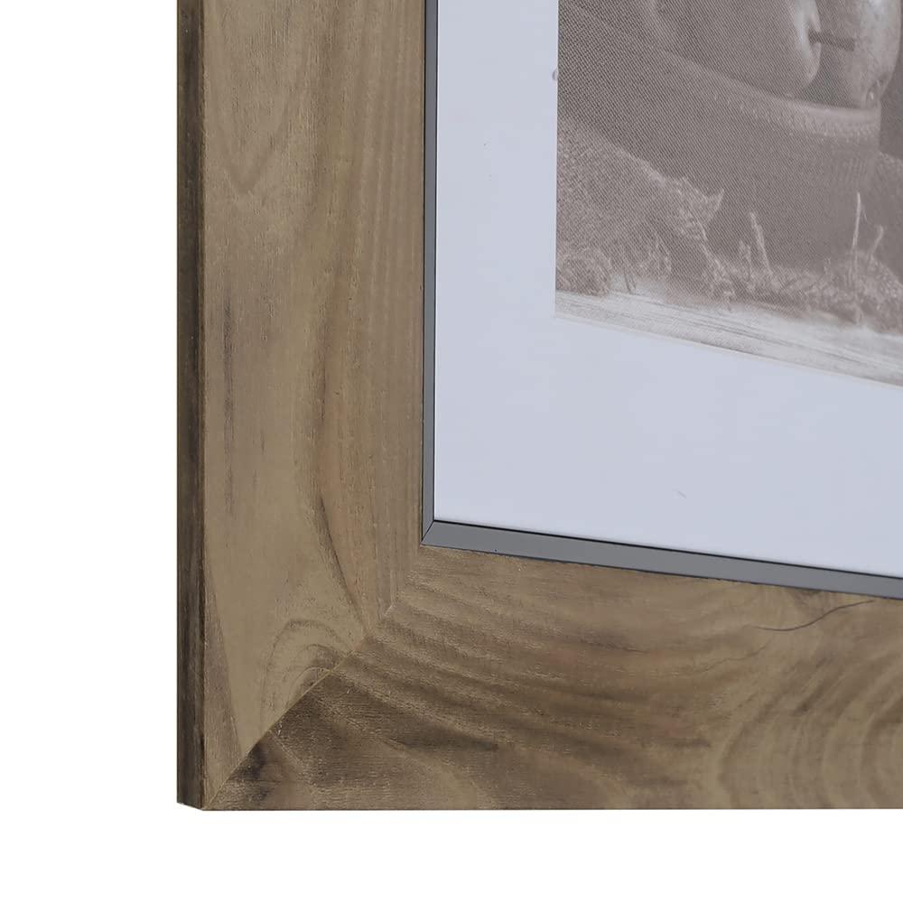 WHOLESALE ARTS AND FRAMES WHOLESALE ARTS AND FRAMES 2-3/4\" Polystyrene Beach Wood Picture Frame by WholesaleArtsFrames-com 24x48 3018 Series - Rustic Brown - Made In USA