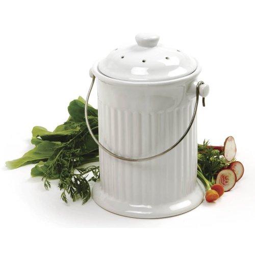 Norpro Norpro, White , 1 Gallon Ceramic Compost Keeper, One Size