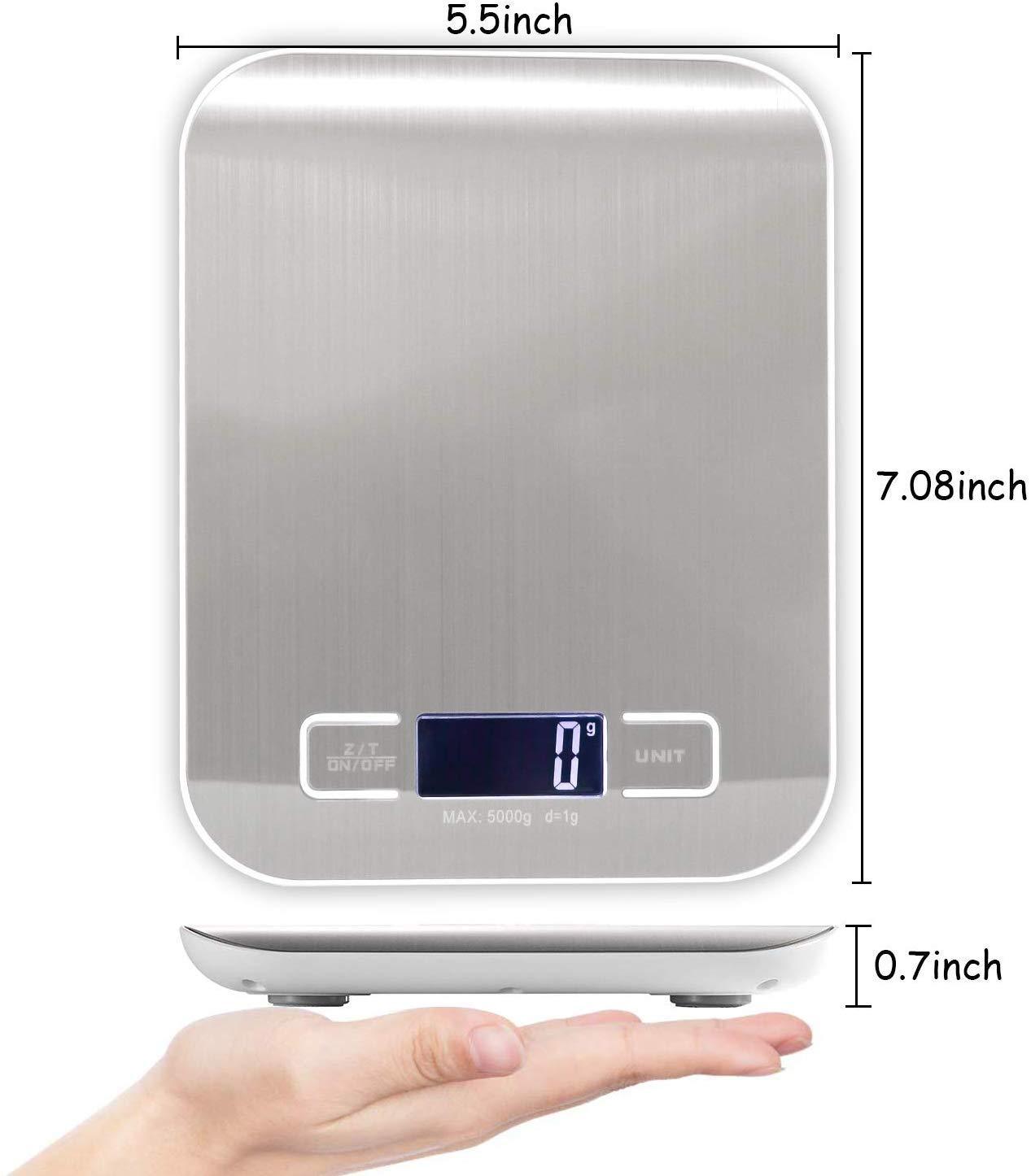 CAKDBYVJ CAKDBYVJ 10KG/1G Electronic Kitchen Scale Digital Weight Scale with LCD Display Food Baking Scale, Battery Power