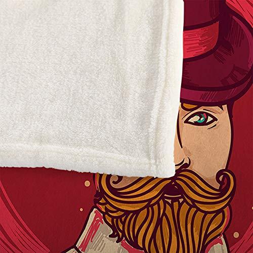 Mugod Mugod Let\'s Go Magic Throw Blanket Magician Perfomance in Gypsy Style Red Rose Hat Soft Cozy Fuzzy Warm Flannel Blankets Decorative for Baby Toddler Swaddle Dog Cat 30X40 Inch