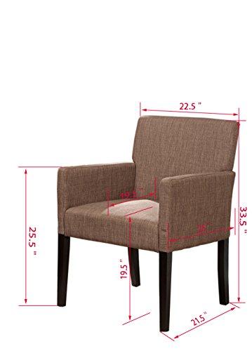 King's Brand King's Brand Black Fabric with Black Finish Wood Legs Accent Arm Chair